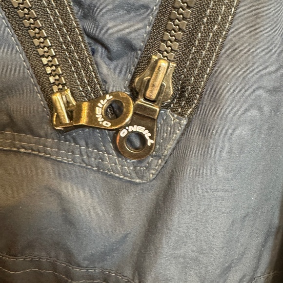 O'Neill Snowear Windbreaker Mens Size Large Blue Hooded Nylon Pockets Pullover - Picture 6 of 10